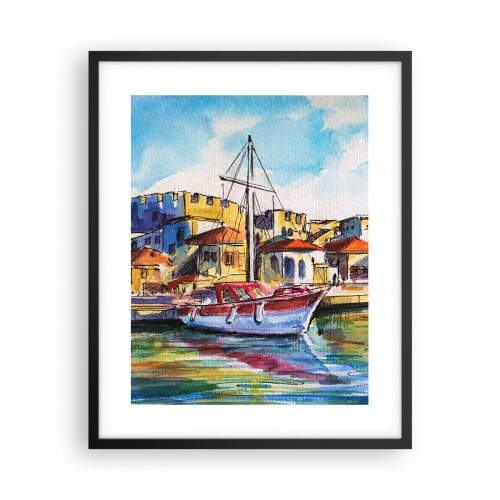 Plakát v černém rámu - Duhové odpoledne - 40x50 cm