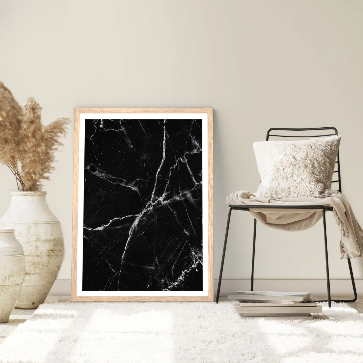 Plakát v rámu světlý dub - Tajemný život kamene - 61x91 cm