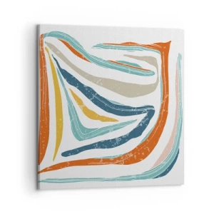 Obraz na plátně - Přátelsky usměvavá abstrakce - 50x50 cm