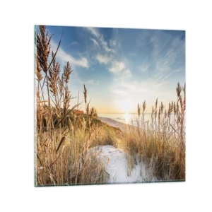 Obraz na skle - Severní pláž - 70x70 cm