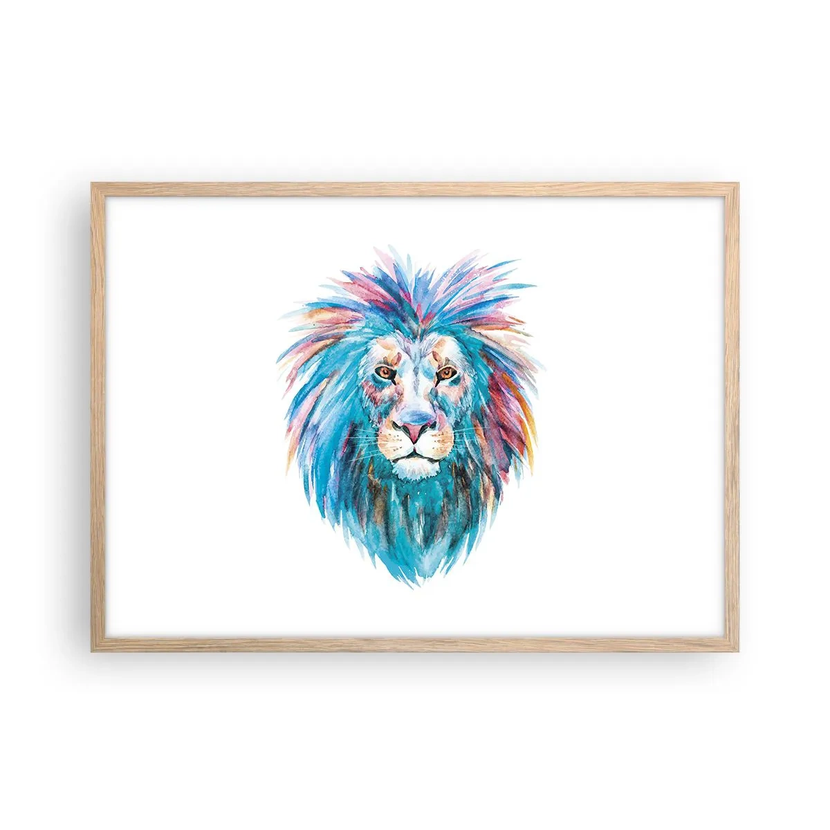 Plakát v rámu světlý dub - Elektrizující aura - 70x50 cm