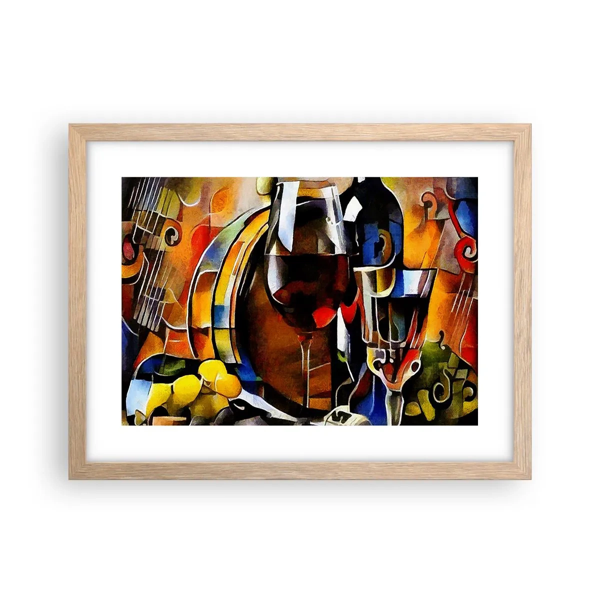 Plakát v rámu světlý dub - I svět dostává barvy - 40x30 cm