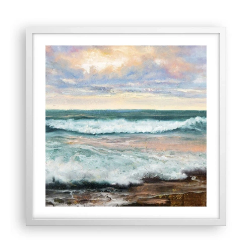 Plakát v bílém rámu - Tady uhladíš duši - 50x50 cm