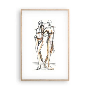 Plakát v rámu světlý dub - Studie šarmu - 61x91 cm