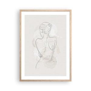 Plakát v rámu světlý dub - Jako citlivý nástroj - 50x70 cm