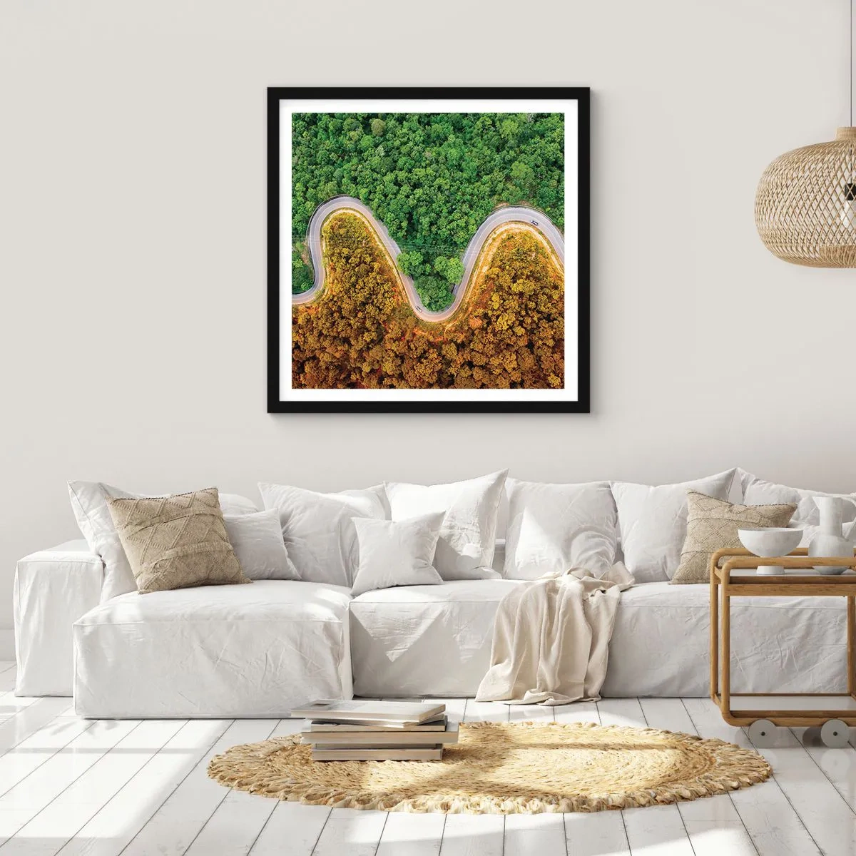 Plakát v černém rámu - Hranice a průlomy - 60x60 cm