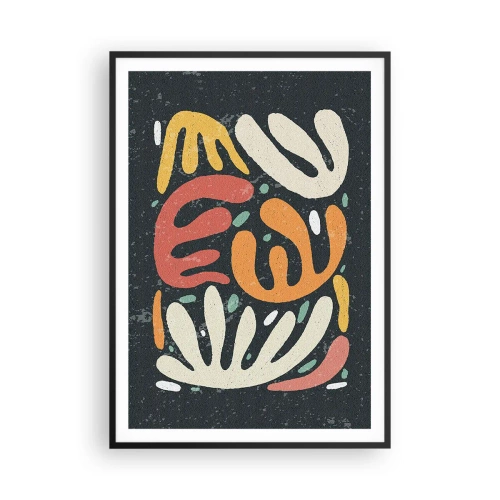 Plakát v černém rámu - Kompozice – hned tě chytím - 70x100 cm