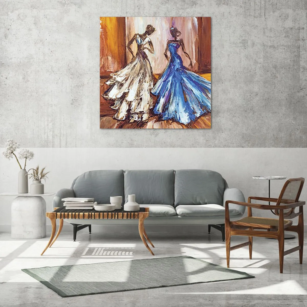 Obraz na skle - Půvabné duo - 50x50 cm