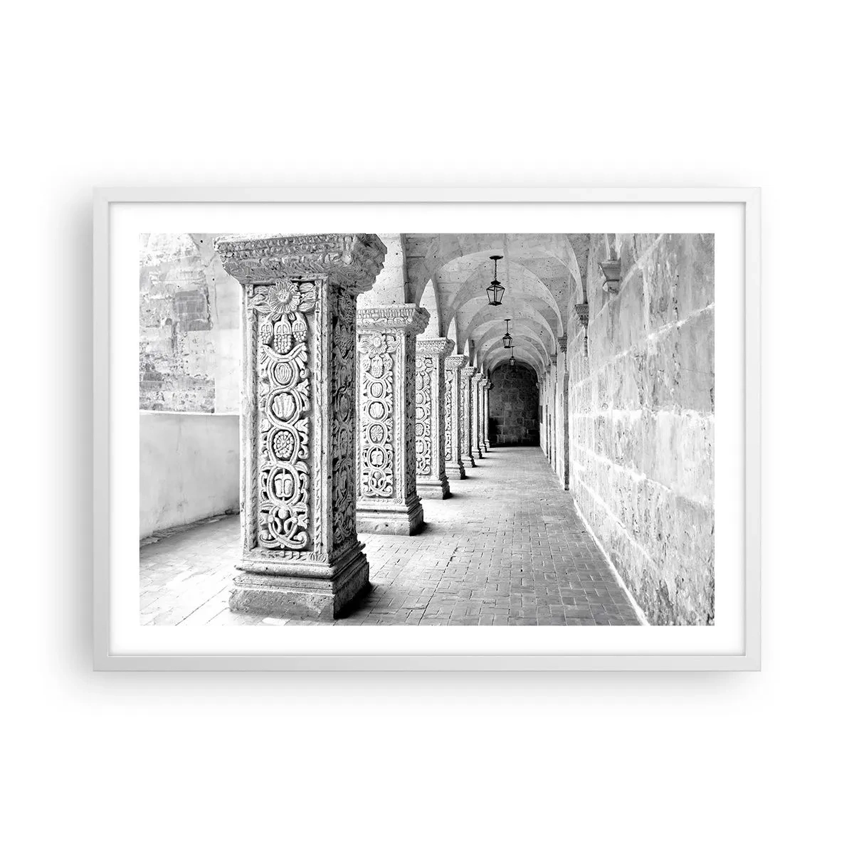 Plakát v bílém rámu - Kam...? - 70x50 cm