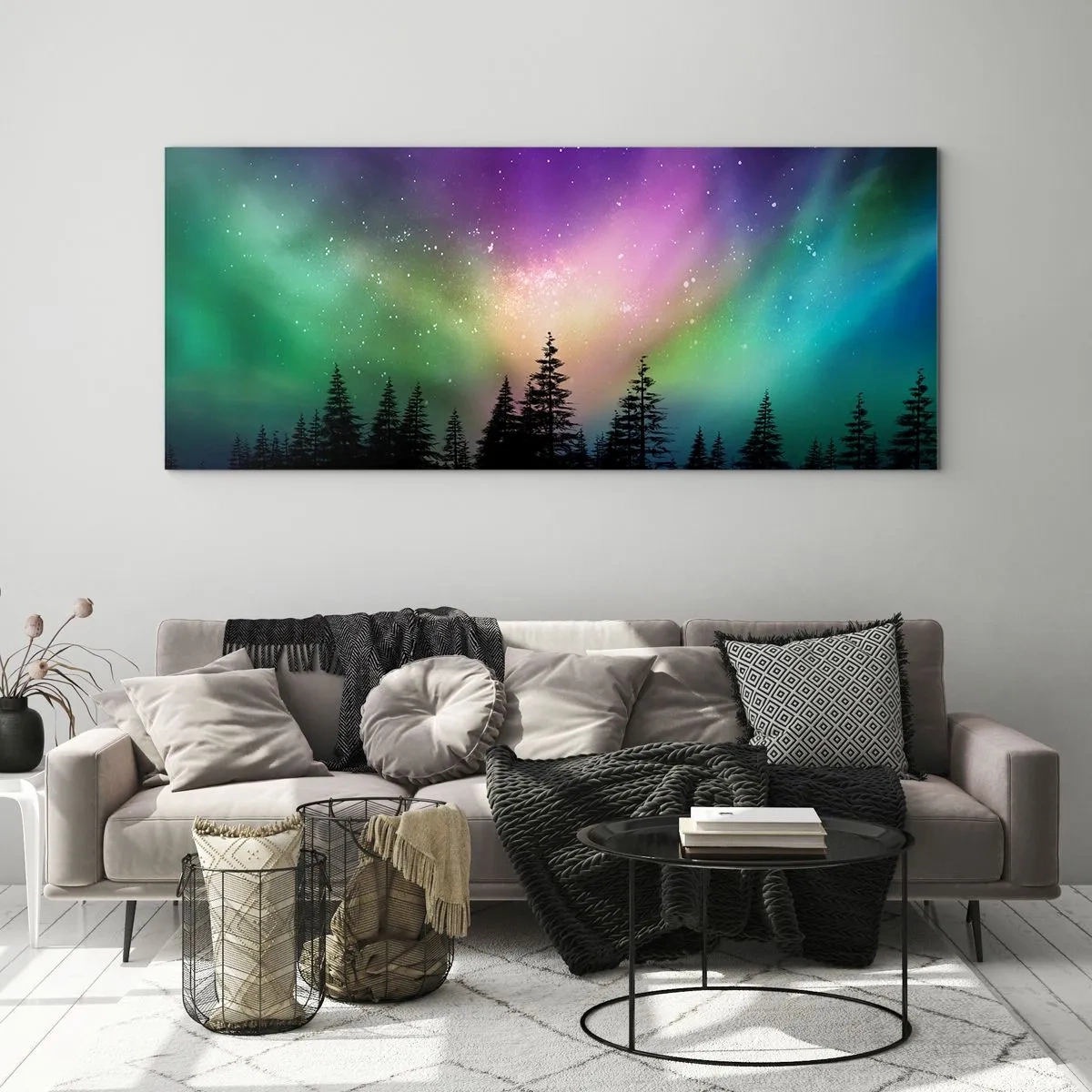 Obraz na skle - Bílá magie - 100x40 cm
