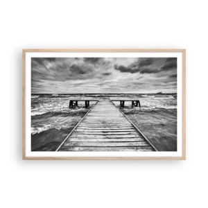 Plakát v rámu světlý dub - Čekám na vítr, co rozfouká… - 91x61 cm