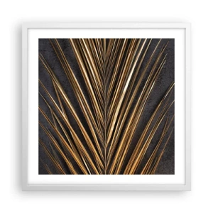 Plakát v bílém rámu - Zlato tropů - 50x50 cm