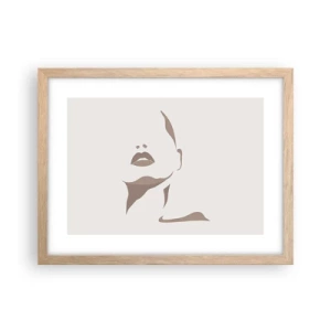 Plakát v rámu světlý dub - Stvořená ze světla a stínu - 40x30 cm