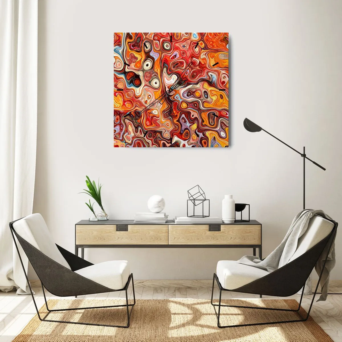 Nástěnné hodiny - Kdyby se ořechy rozpouštěly v medu - 30x30 cm