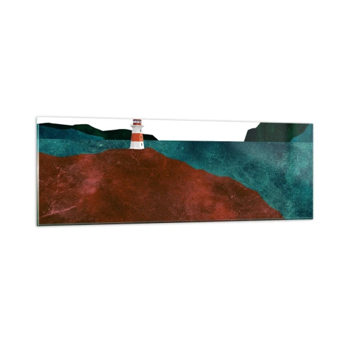 Obraz na skle - Hledící na moře - 90x30 cm