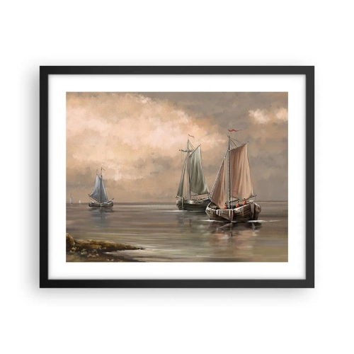 Plakát v černém rámu - Návrat námořníků - 50x40 cm