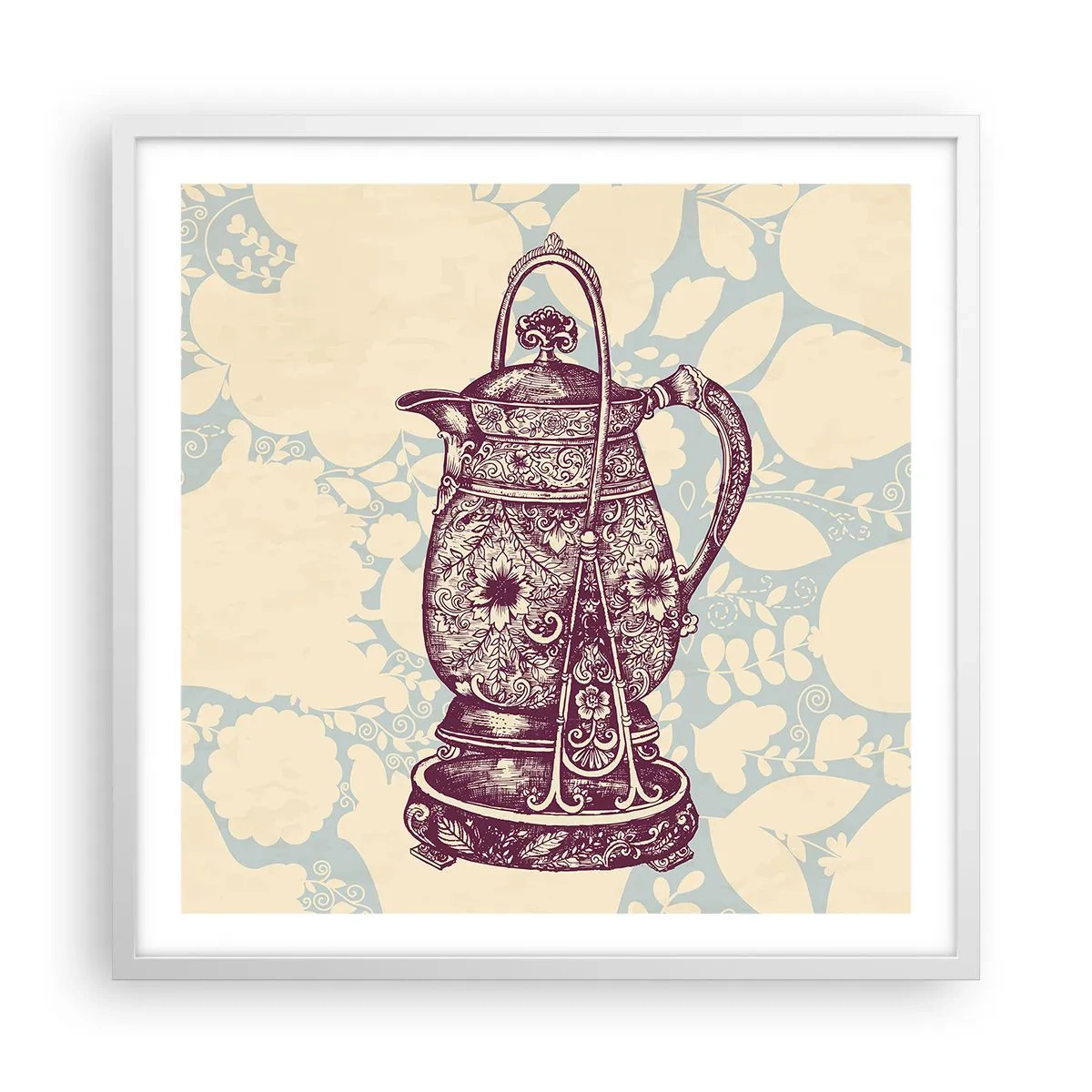 Plakát v bílém rámu - Krása všedního dne - 60x60 cm