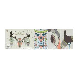 Vzor Fototapety Premium Canvas - Trofej indiánského lovce - Abstrakce, Jelen, Boho - 100x30 cm