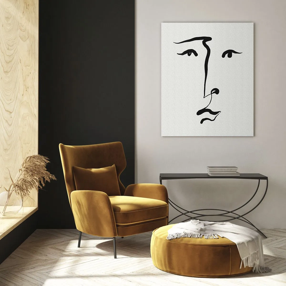 Obraz na skle - Jednoduchý portrét - 50x70 cm
