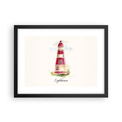 Plakát v černém rámu - Tady je vždy počasí - 40x30 cm