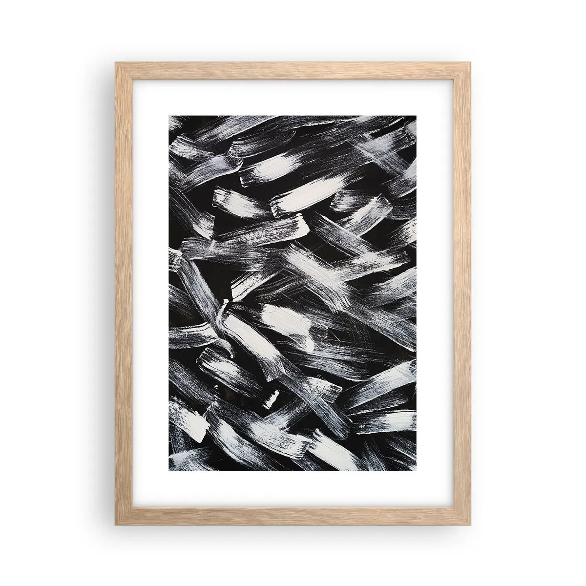 Plakát v rámu světlý dub - Abstrakce v industriálním duchu - 30x40 cm