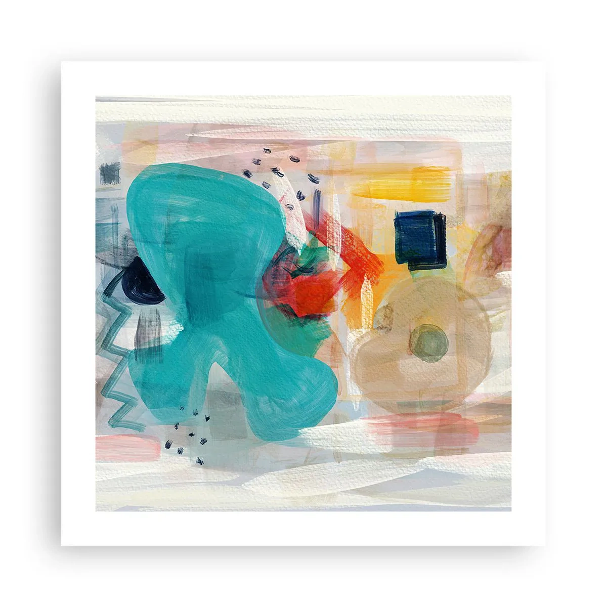 Plakát - Barevná hra - 50x50 cm