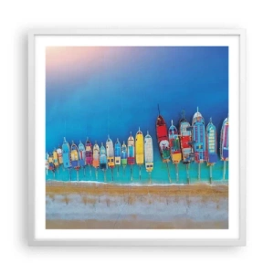 Plakát v bílém rámu - Z ptačí perspektivy - 60x60 cm