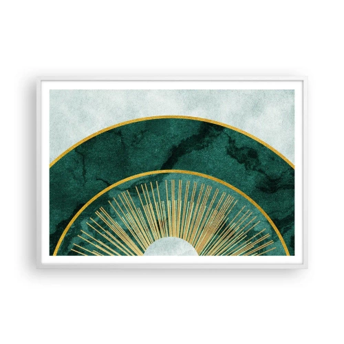 Plakát v bílém rámu - Jiná sluneční soustava - 100x70 cm