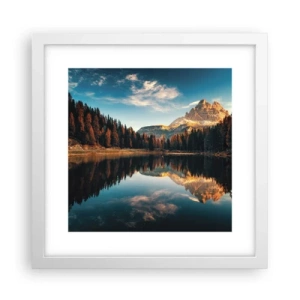 Plakát v bílém rámu - Dvojitá krajina - 30x30 cm