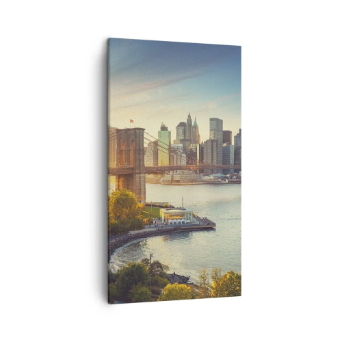 Obraz na plátně - Svítání velkoměsta - 45x80 cm