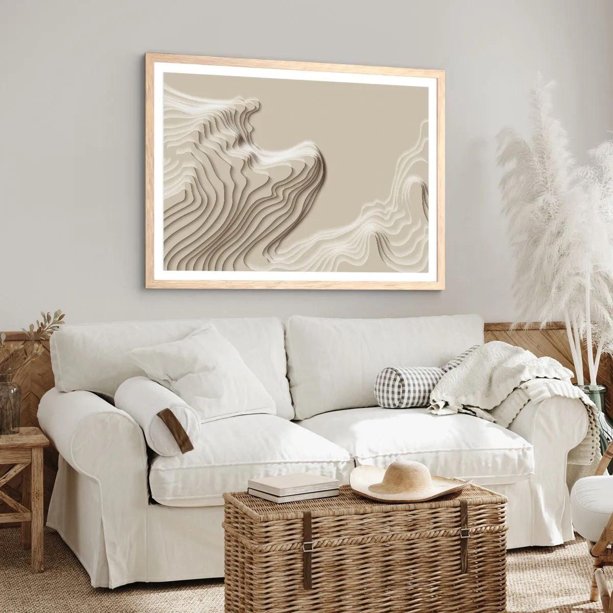 Plakát v rámu světlý dub - Topografie umění - 91x61 cm