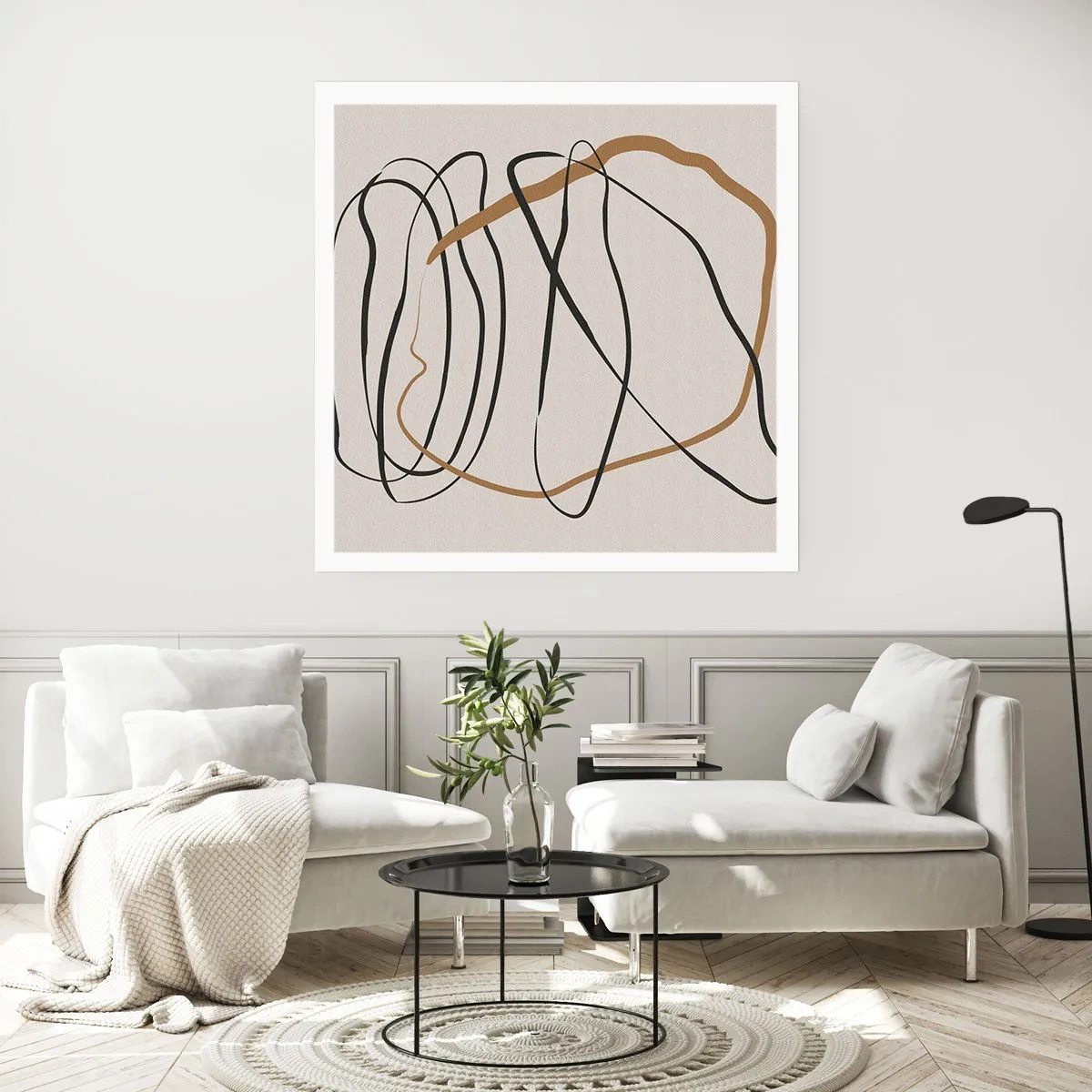 Plakát - Kompozice – tanec ve smyčce - 60x60 cm