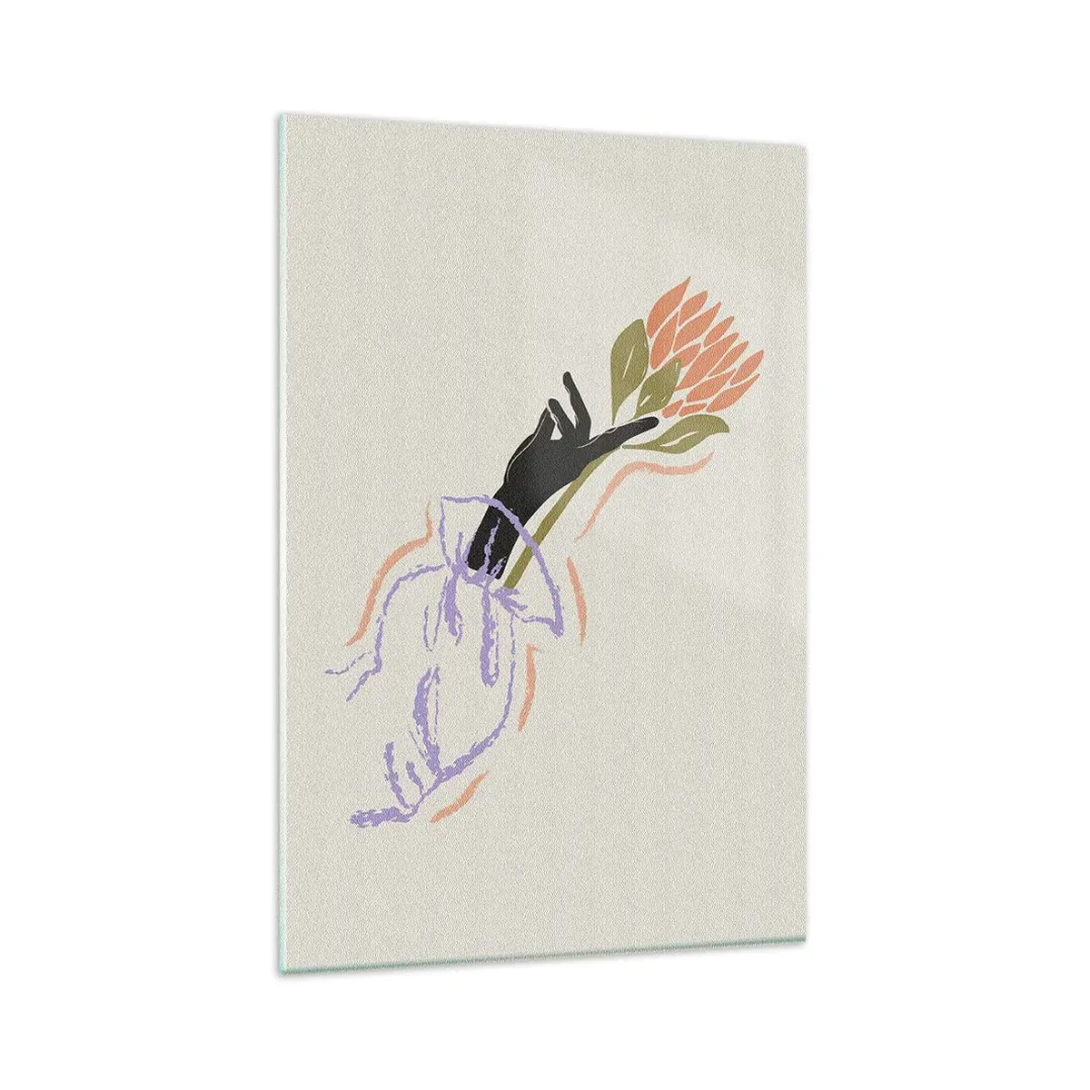 Obraz na skle - Sesterský dotek - 80x120 cm