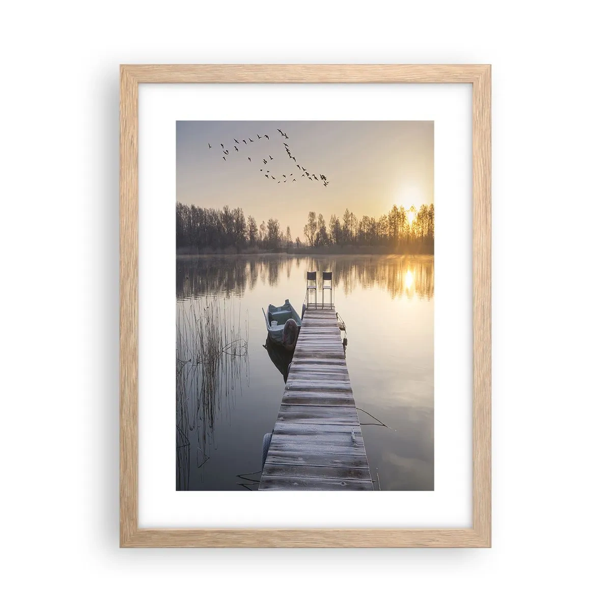 Plakát v rámu světlý dub - Časem se vrátím - 30x40 cm