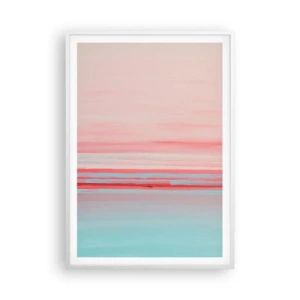 Plakát v bílém rámu - Abstrakce za úsvitu - 70x100 cm