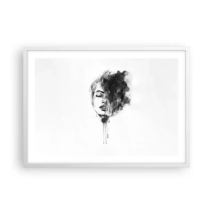 Plakát v bílém rámu - O čem sní dívka - 70x50 cm
