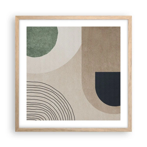 Plakát v rámu světlý dub - Něžnost oválu - 50x50 cm