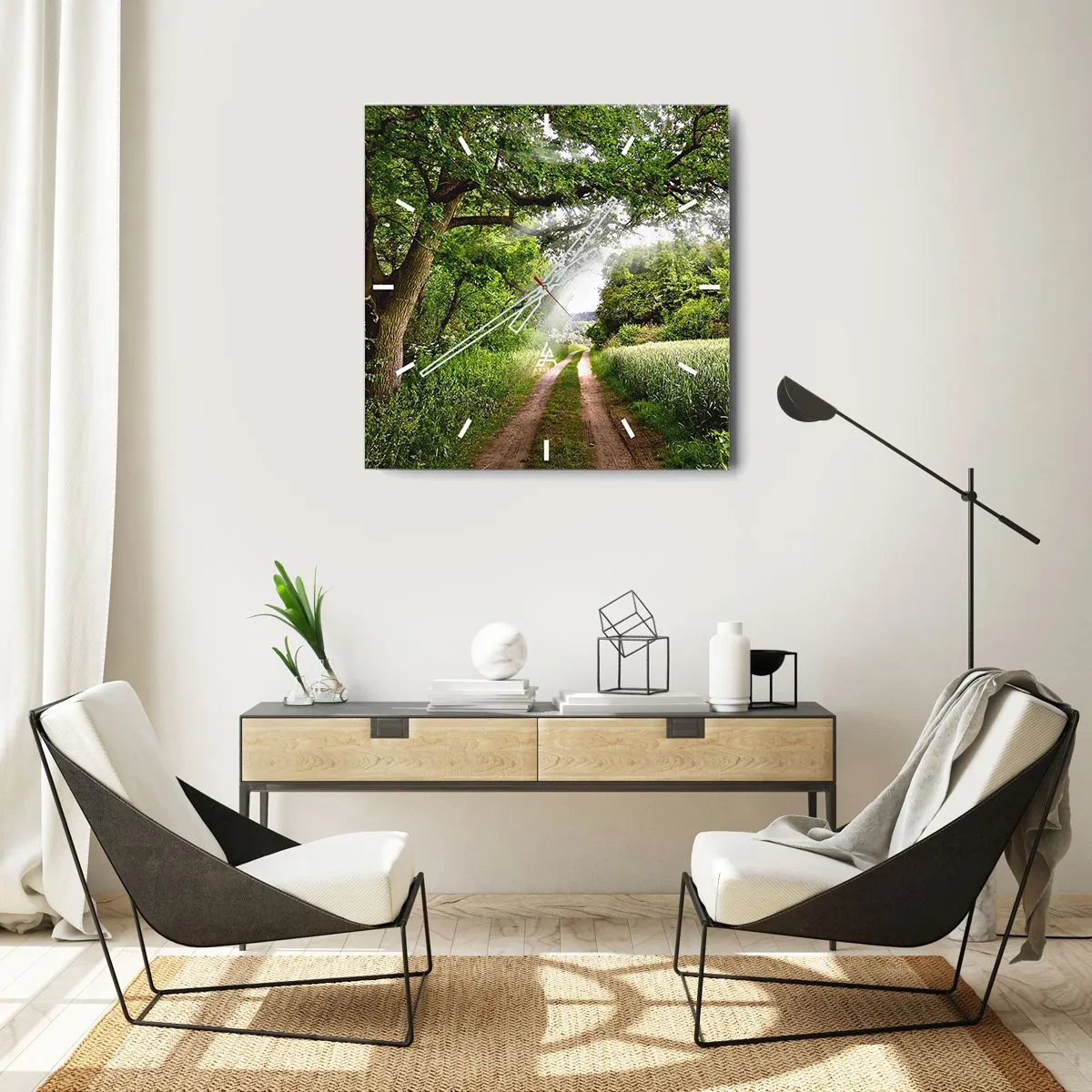 Nástěnné hodiny - Et in Arcadia ego - 40x40 cm