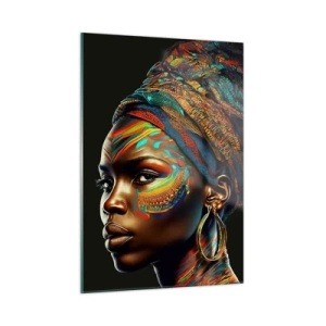 Obraz na skle - Africká královna - 50x70 cm