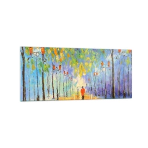 Obraz na skle - Noční píseň deště - 120x50 cm