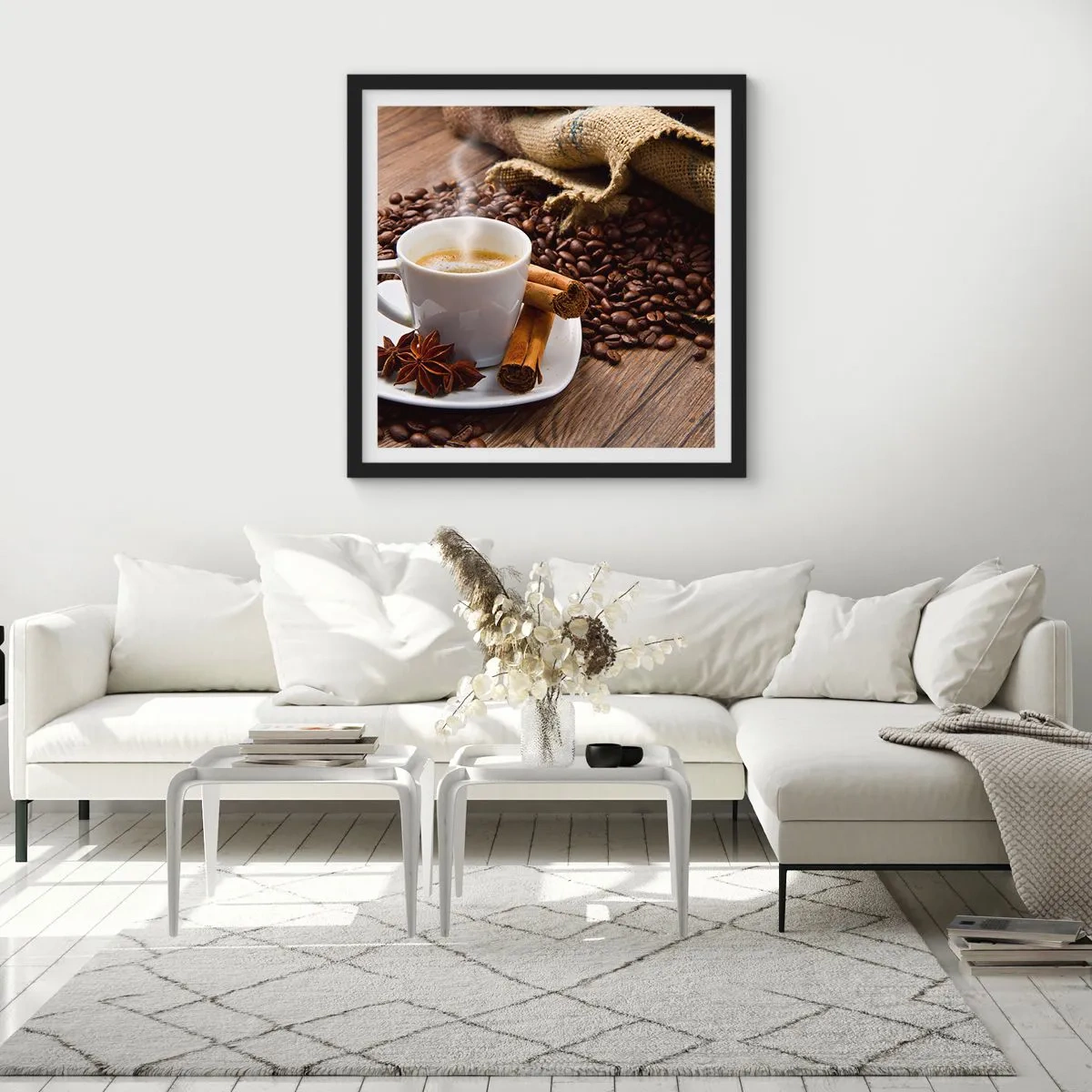 Plakát v černém rámu - Pikantní chuť a aroma - 40x40 cm