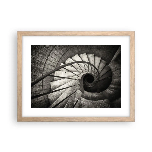 Plakát v rámu světlý dub - Nahoru po schodech, dolů po schodech - 40x30 cm