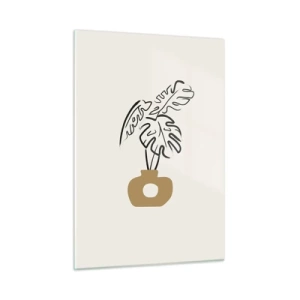Obraz na skle - Monstera – ozdoba pro domácnost - 50x70 cm