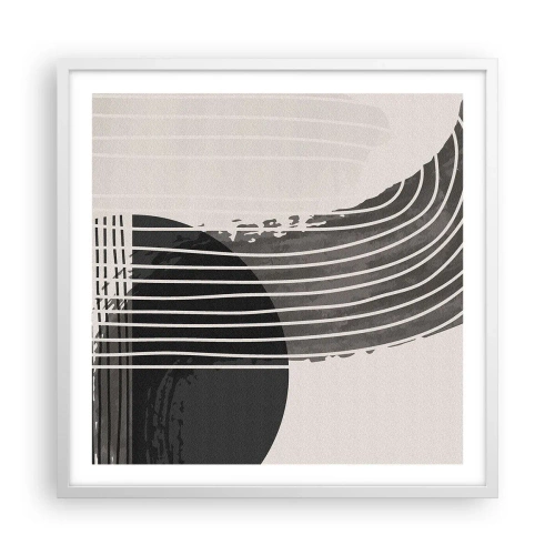 Plakát v bílém rámu - Tam a zpět - 60x60 cm