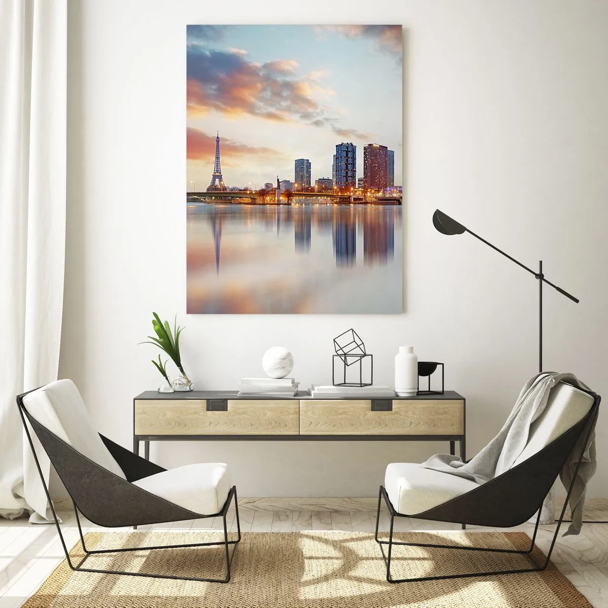 Obraz na skle - Monumentální klid Paříže - 50x70 cm