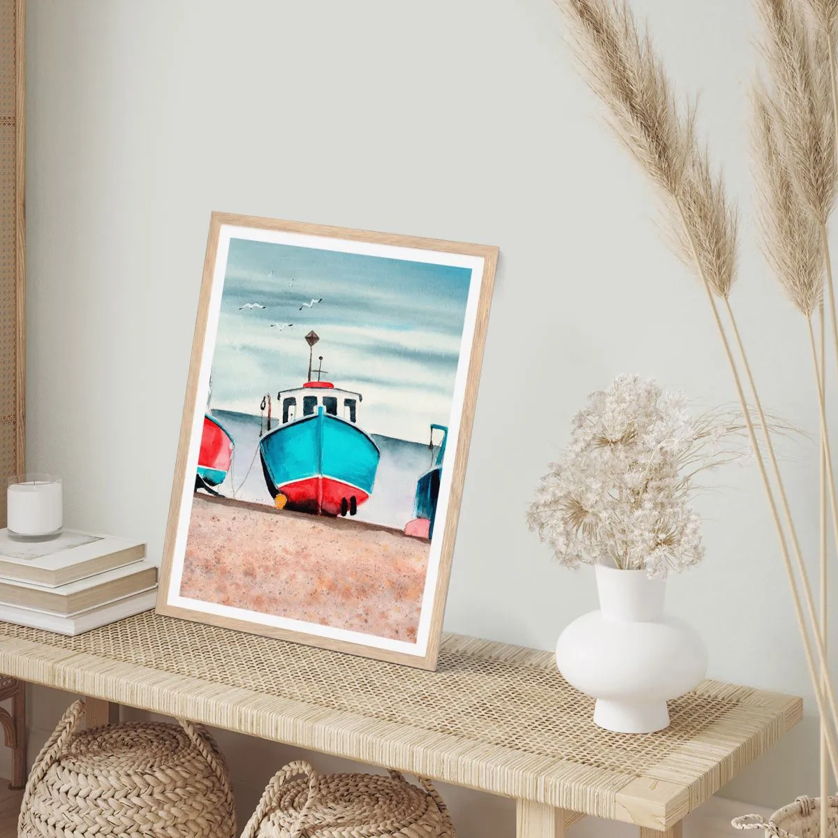 Plakát v rámu světlý dub - Připravené na úlovek - 61x91 cm