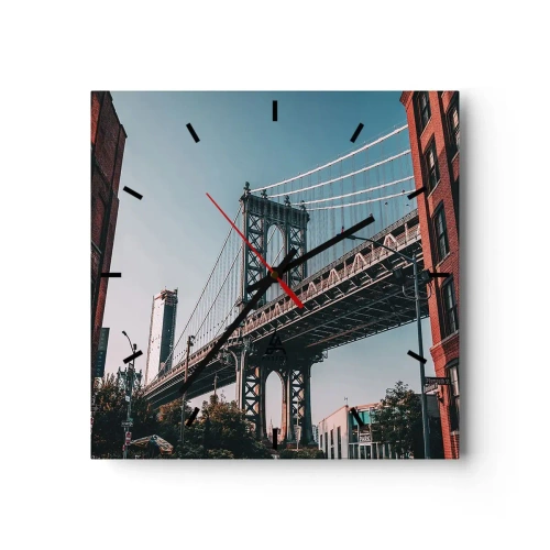 Nástěnné hodiny - Nad vlnami města - 30x30 cm