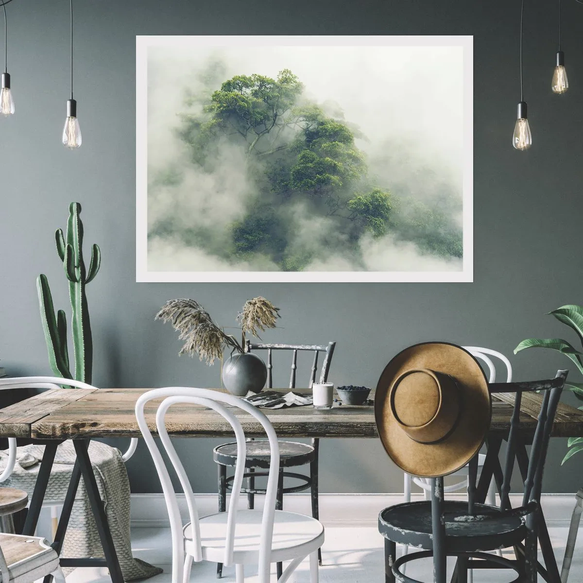 Plakát - Zahalené mlhou - 100x70 cm