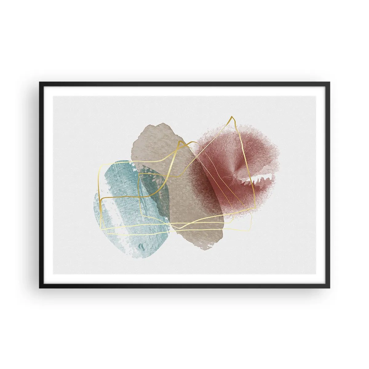 Plakát v černém rámu - Korálky prostoru - 100x70 cm