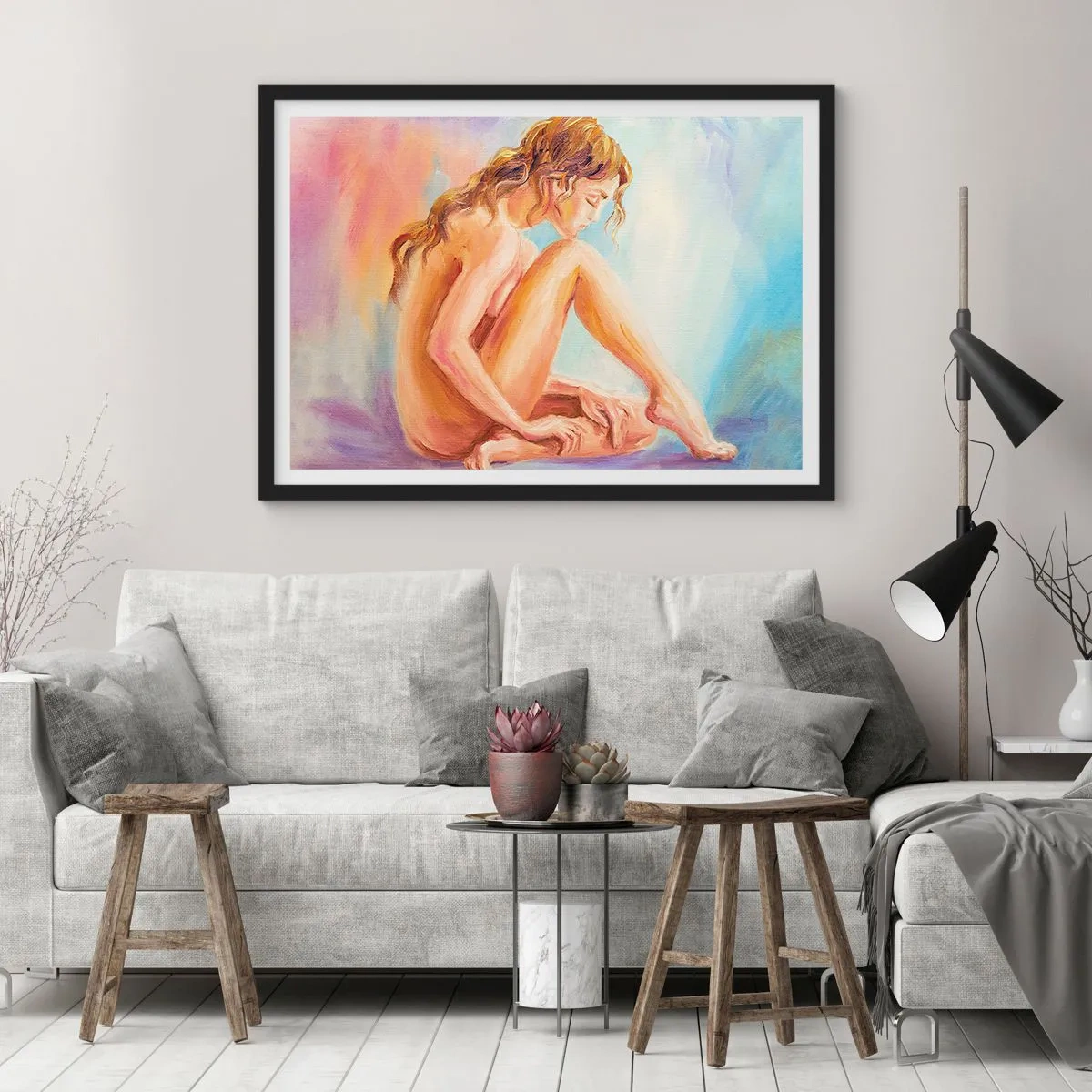 Plakát v černém rámu - Akt mládí - 100x70 cm